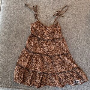 Leopard Print Tiered Dress